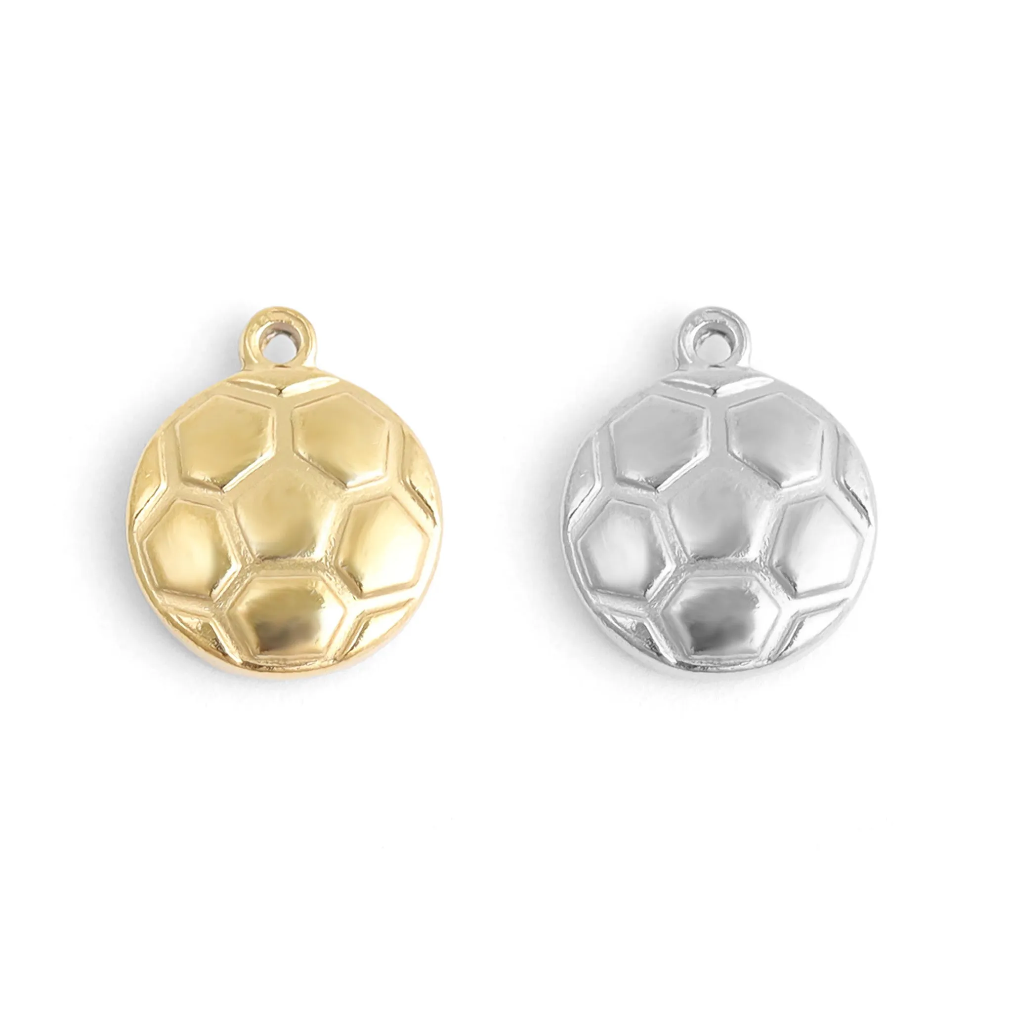 18K Gold PVD Stainless Steel Soccer Ball Charm / PDL0093