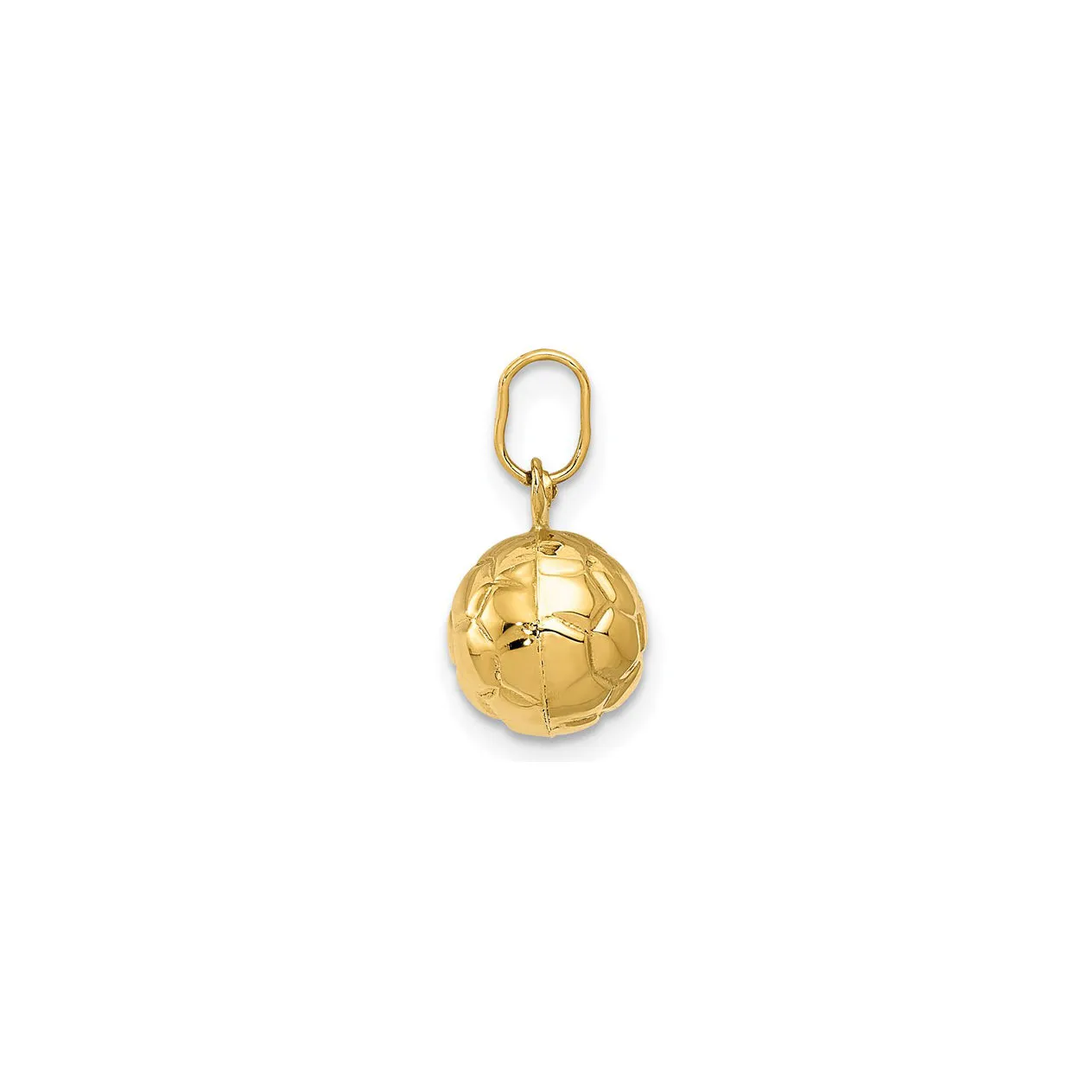 3D Soccer Ball Pendant (14K)