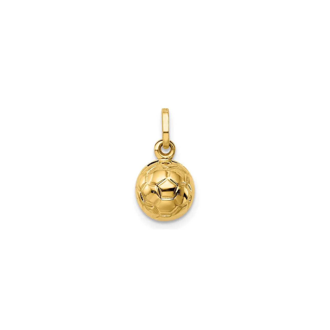 3D Soccer Ball Pendant (14K)