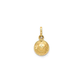 3D Soccer Ball Pendant (14K)