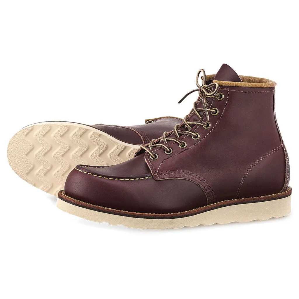 6 Moc Leather Mens Ankle Moc Toe Boots