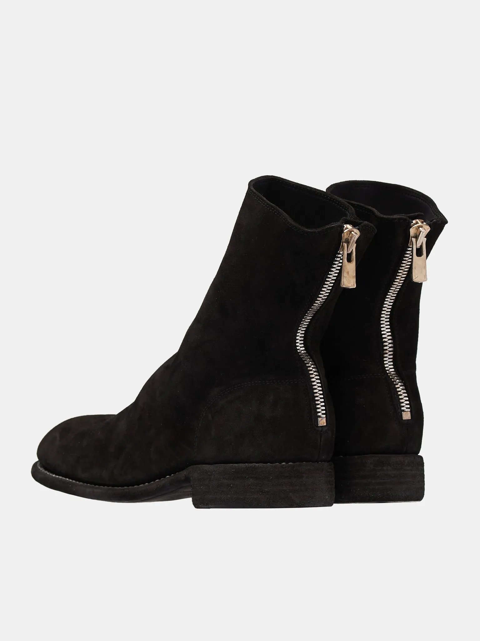 986 Reverse Buffalo Zip Boots (986-M-BLKT-BLACK)