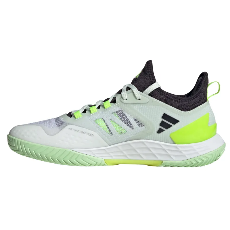 Adidas Adizero Ubersonic 4.1 Tennis Shoes - White, Black & Lucid Lemon - Performance Footwear for Fast Play