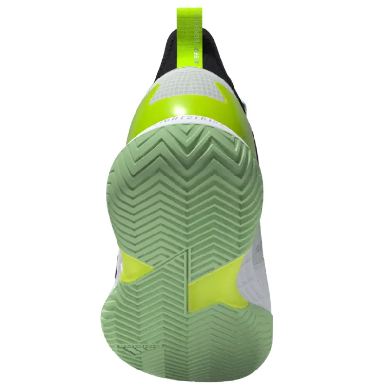 Adidas Adizero Ubersonic 4.1 Tennis Shoes - White, Black & Lucid Lemon - Performance Footwear for Fast Play