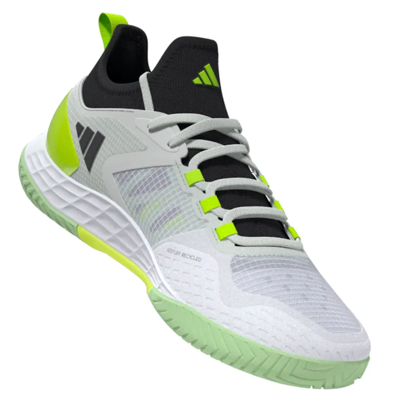 Adidas Adizero Ubersonic 4.1 Tennis Shoes - White, Black & Lucid Lemon - Performance Footwear for Fast Play