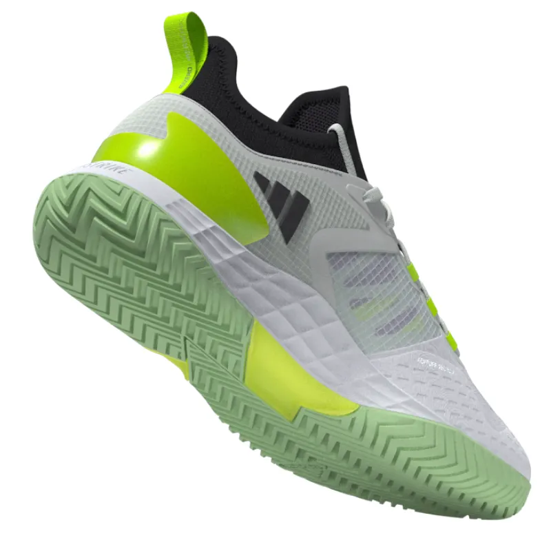 Adidas Adizero Ubersonic 4.1 Tennis Shoes - White, Black & Lucid Lemon - Performance Footwear for Fast Play