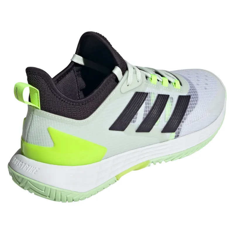 Adidas Adizero Ubersonic 4.1 Tennis Shoes - White, Black & Lucid Lemon - Performance Footwear for Fast Play