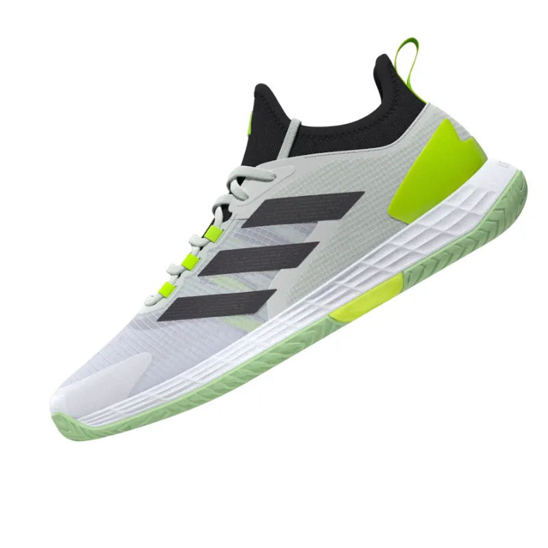 Adidas Adizero Ubersonic 4.1 Tennis Shoes - White, Black & Lucid Lemon - Performance Footwear for Fast Play