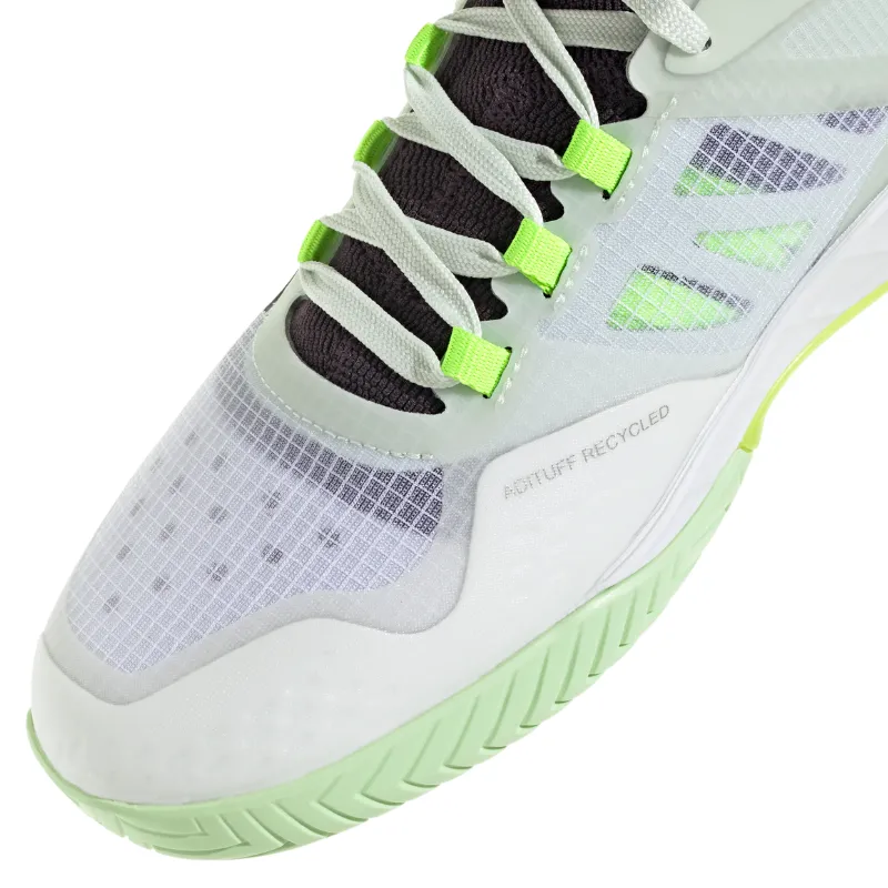 Adidas Adizero Ubersonic 4.1 Tennis Shoes - White, Black & Lucid Lemon - Performance Footwear for Fast Play