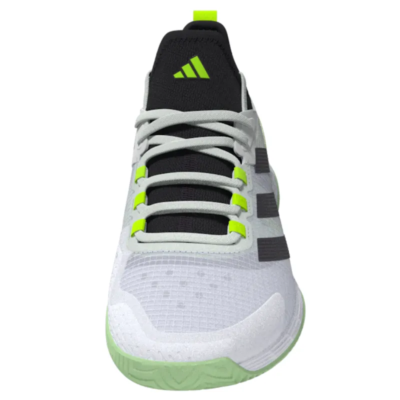 Adidas Adizero Ubersonic 4.1 Tennis Shoes - White, Black & Lucid Lemon - Performance Footwear for Fast Play