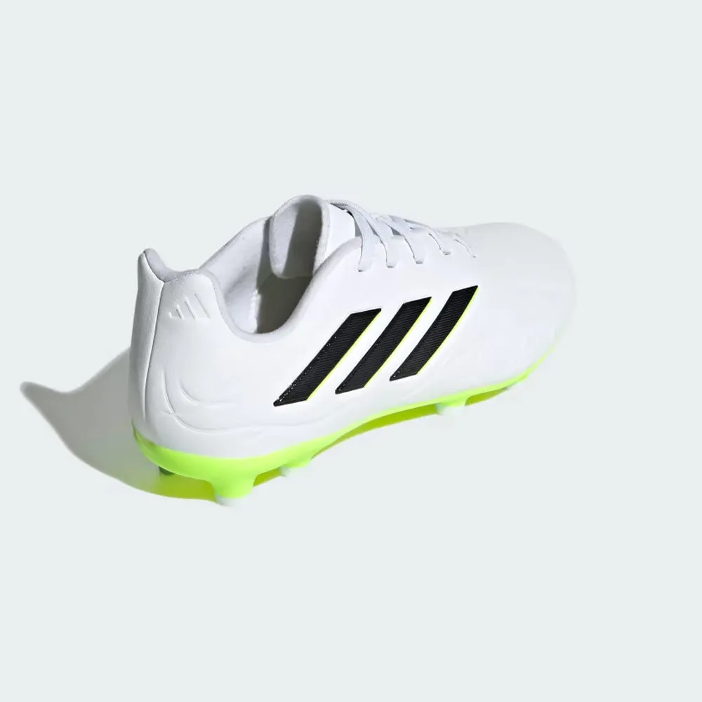 Adidas Copa Pure II.3 FG Jnr Football Boots (White/Black/Lucid Lemon)