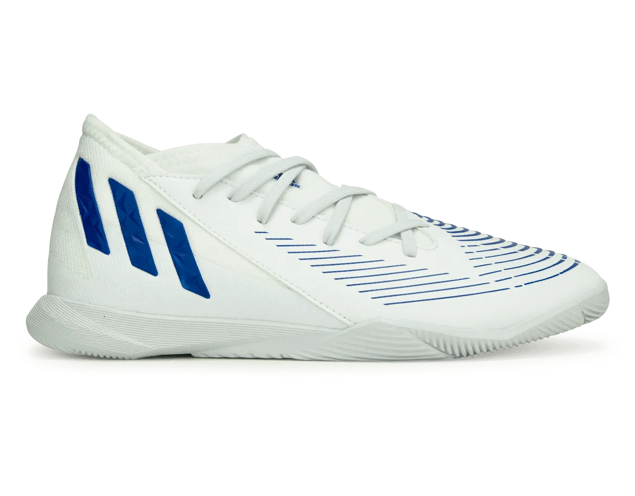 adidas Kids Predator Edge.3 Indoor Soccer Shoes White/Hi-Res Blue