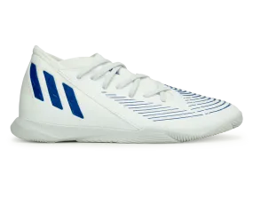 adidas Kids Predator Edge.3 Indoor Soccer Shoes White/Hi-Res Blue