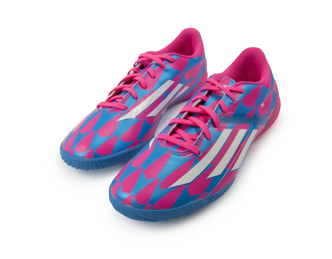 Adidas Men's F10 (Messi) Indoor Soccer Shoes Solar Pink/White/Solar Blue