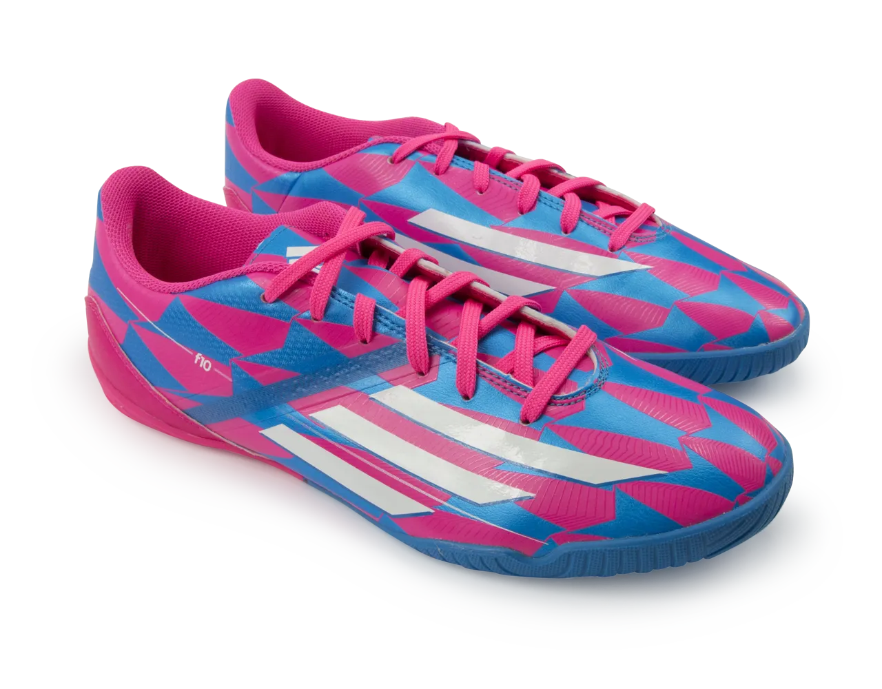 Adidas Men's F10 (Messi) Indoor Soccer Shoes Solar Pink/White/Solar Blue