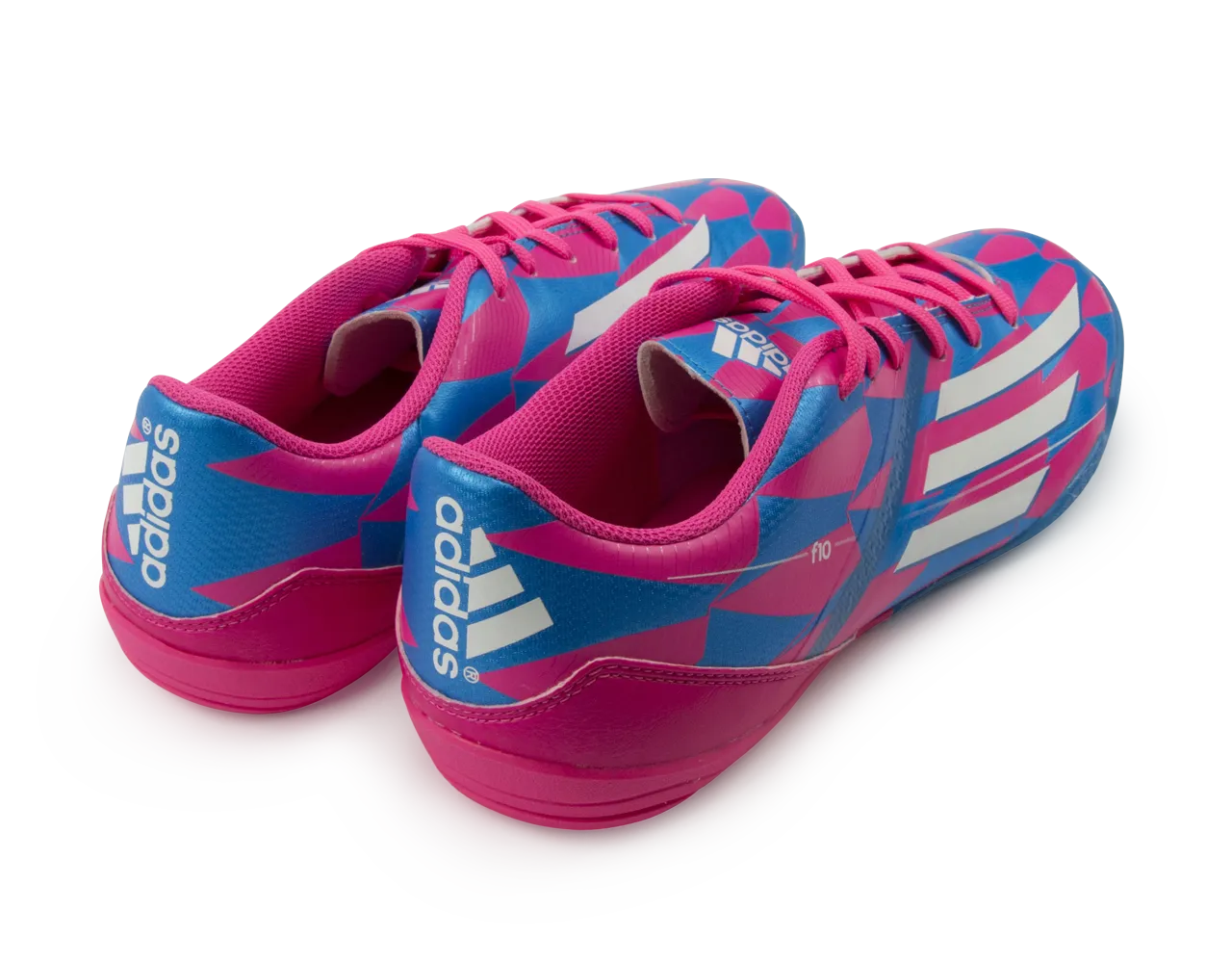 Adidas Men's F10 (Messi) Indoor Soccer Shoes Solar Pink/White/Solar Blue