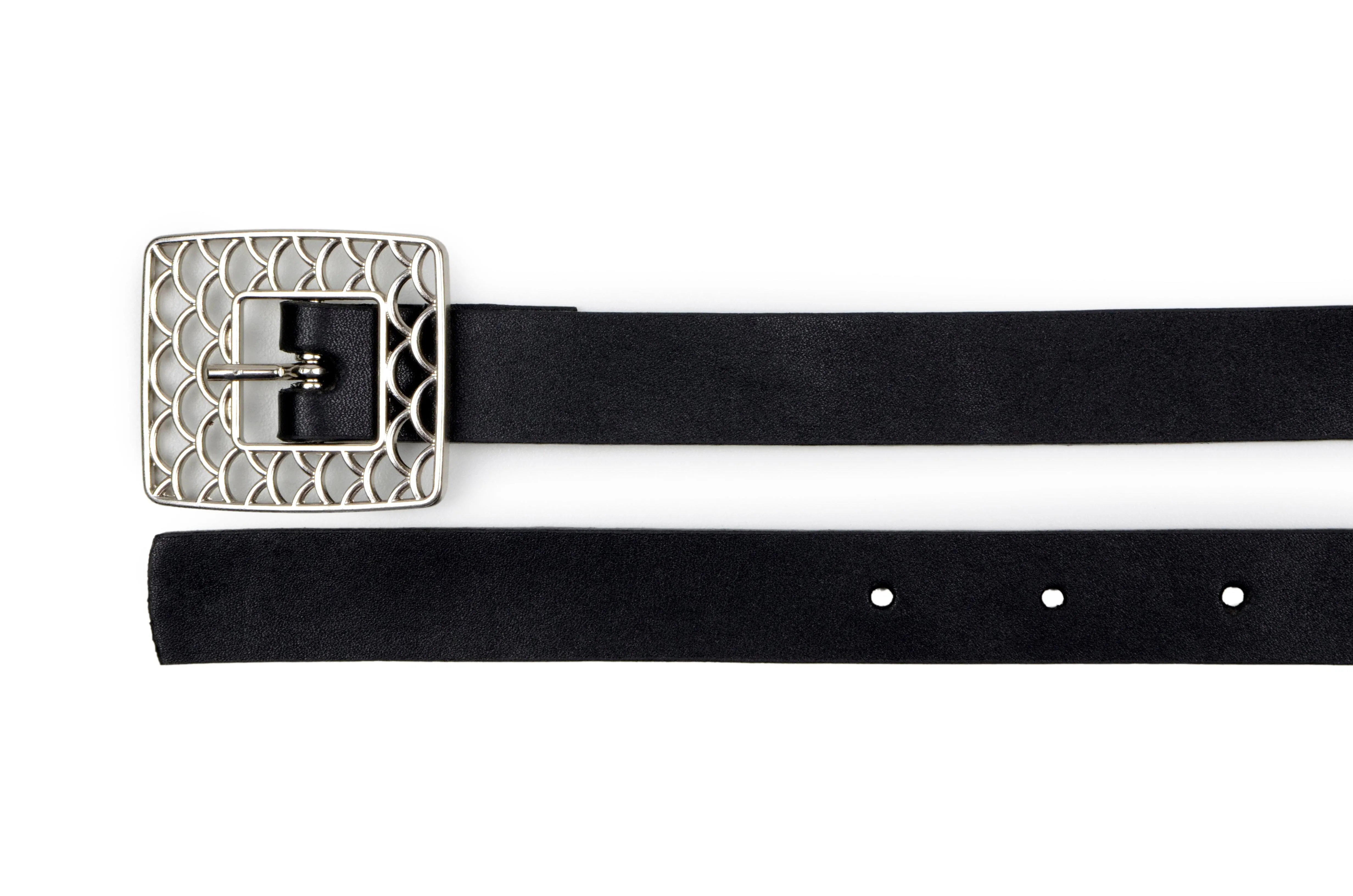 'Aislin' women's vegan leather belt Zette - black