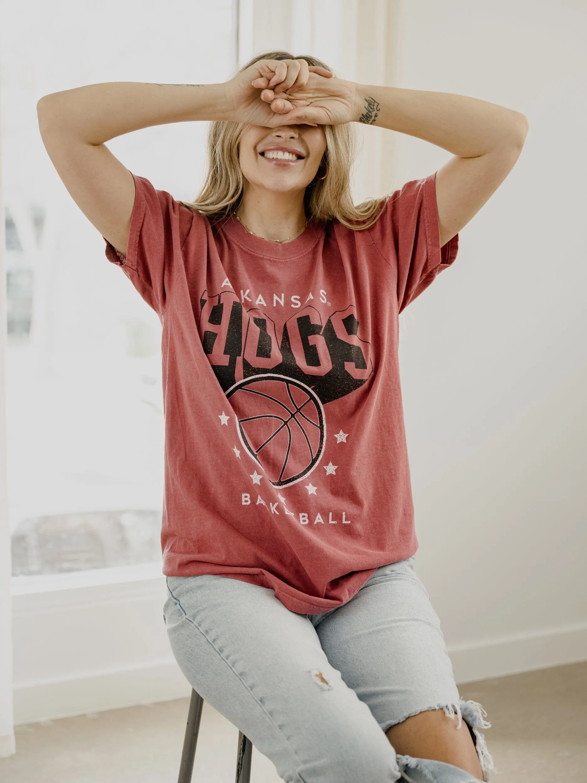 Arkansas Razorbacks Basketball Pro Cardinal Tee