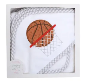 Basketball wash cloth baby hooded towel