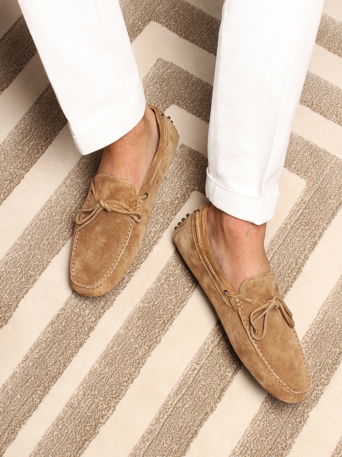 Beige Driving Shoes