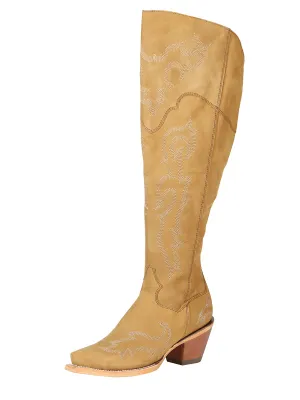 Botas Vaqueras Altas de Piel Nobuck para Mujer 'El General' - ID: 43919