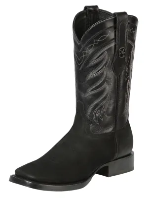 Botas Vaqueras Rodeo Clasicas de Piel Nobuck para Hombre 'Montero' - ID: 51441