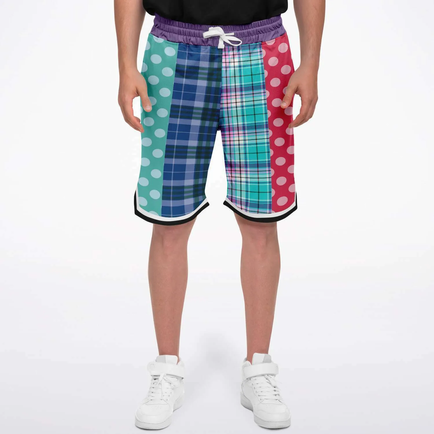 Cerulean Polka Dot Basketball Shorts