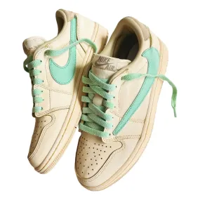 Custom Nike Air Jordan 1 Low Reverse Swoosh in Turquoise - Unique Design, Stylish & Comfortable Sneaker