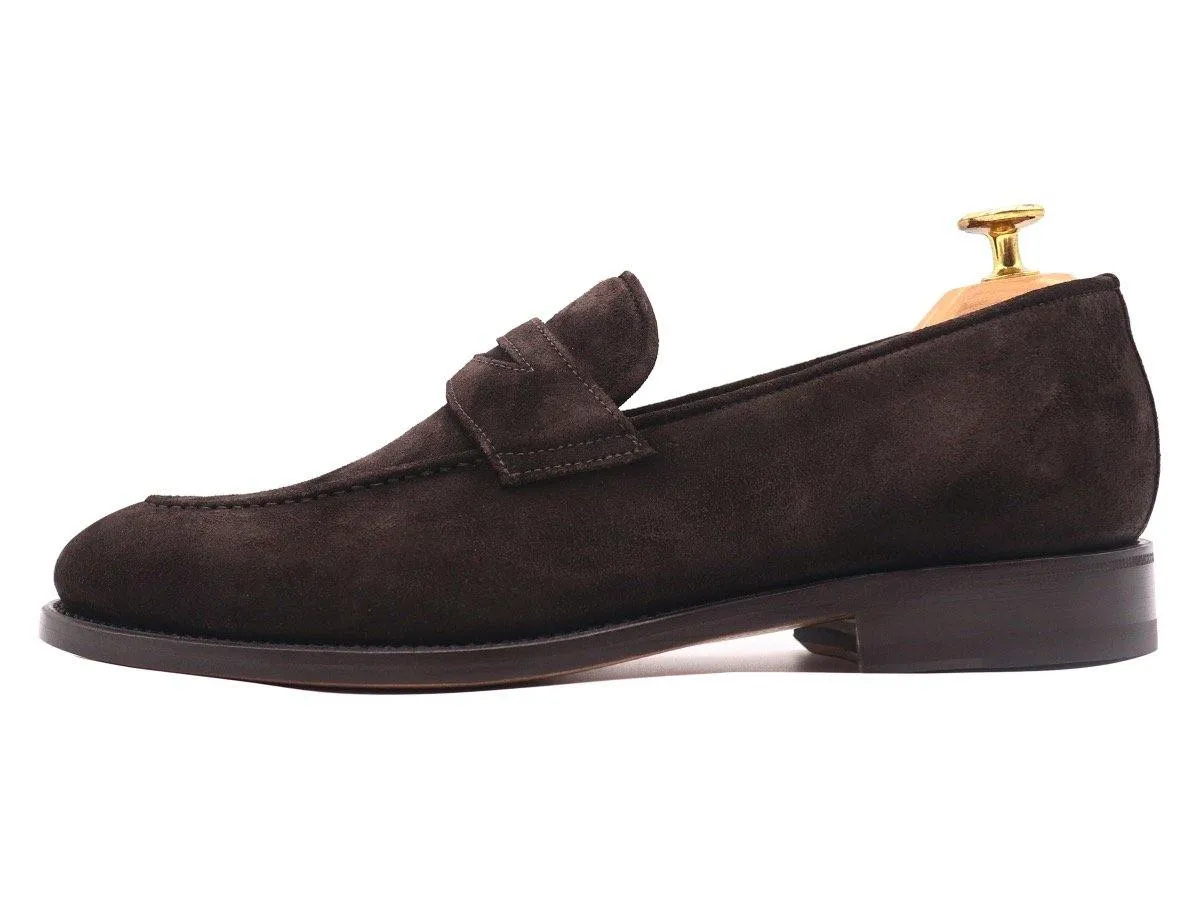 Dejon Men's Calf Suede Loafers - Dark Brown