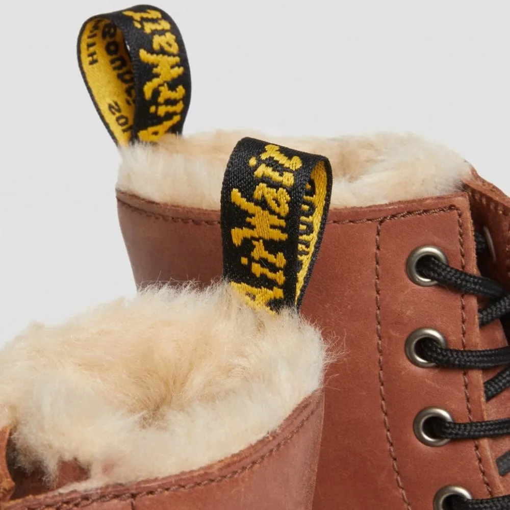 Dr. Martens Women's 1460 Serena Faux Fur Lined - Tan