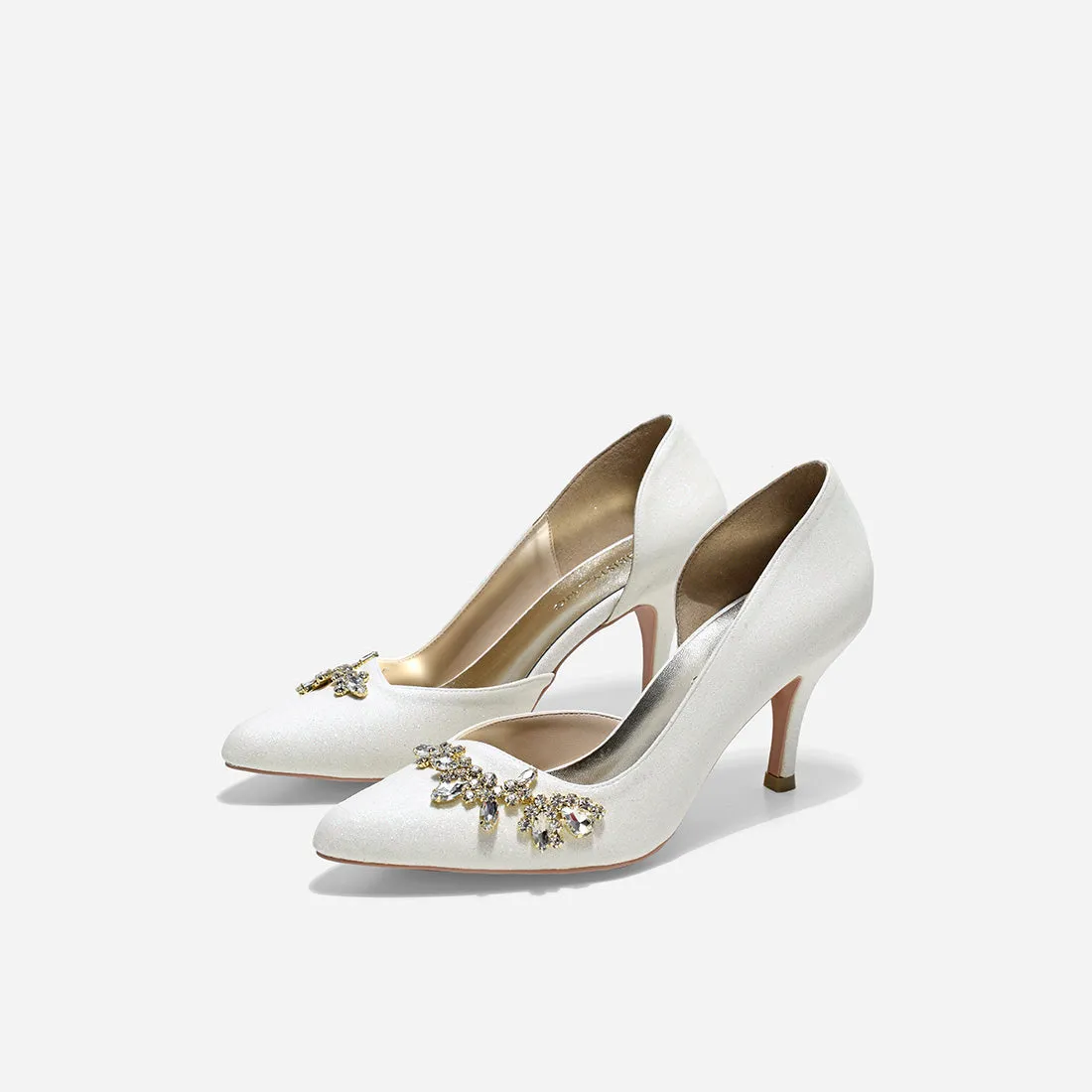 Evelyn Cynthia White Pumps