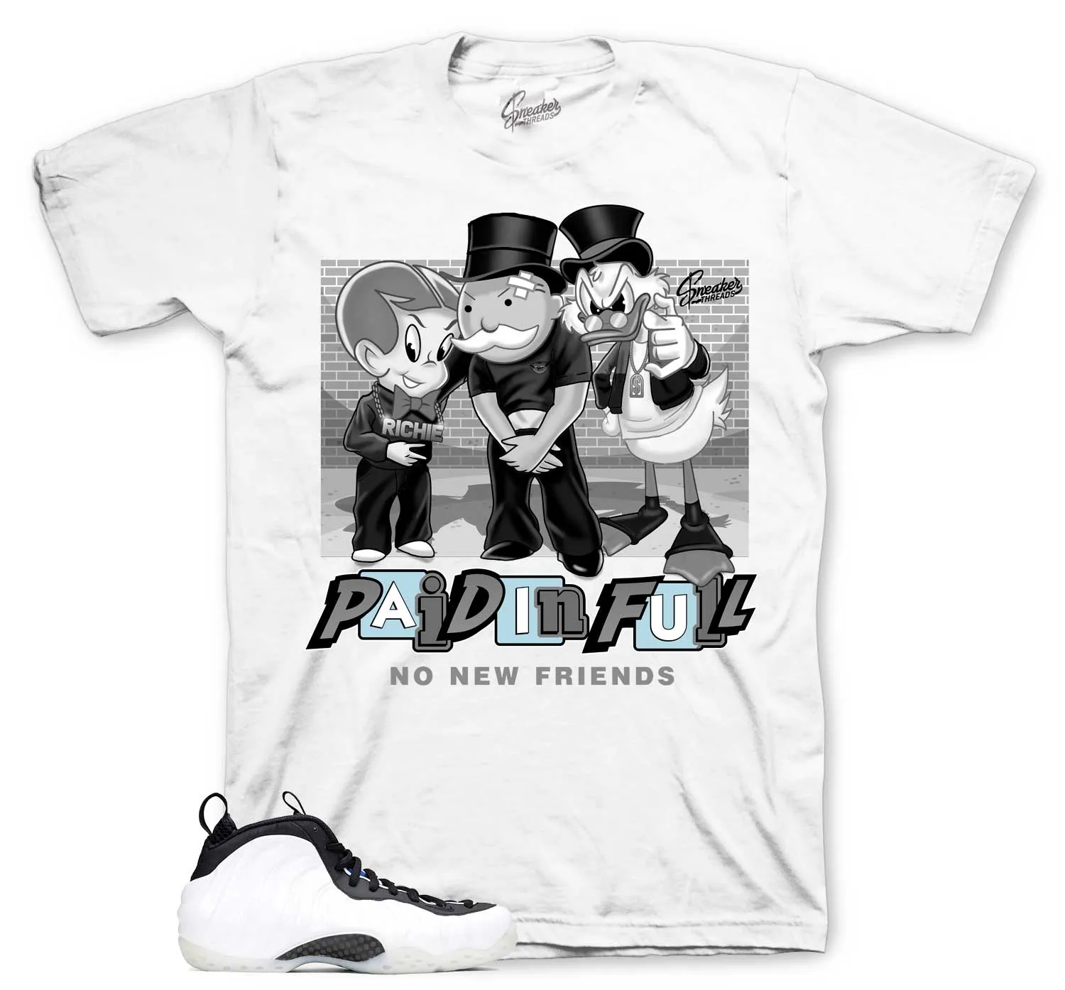 Foamposite Penny PE Shirt - No New Friends - White