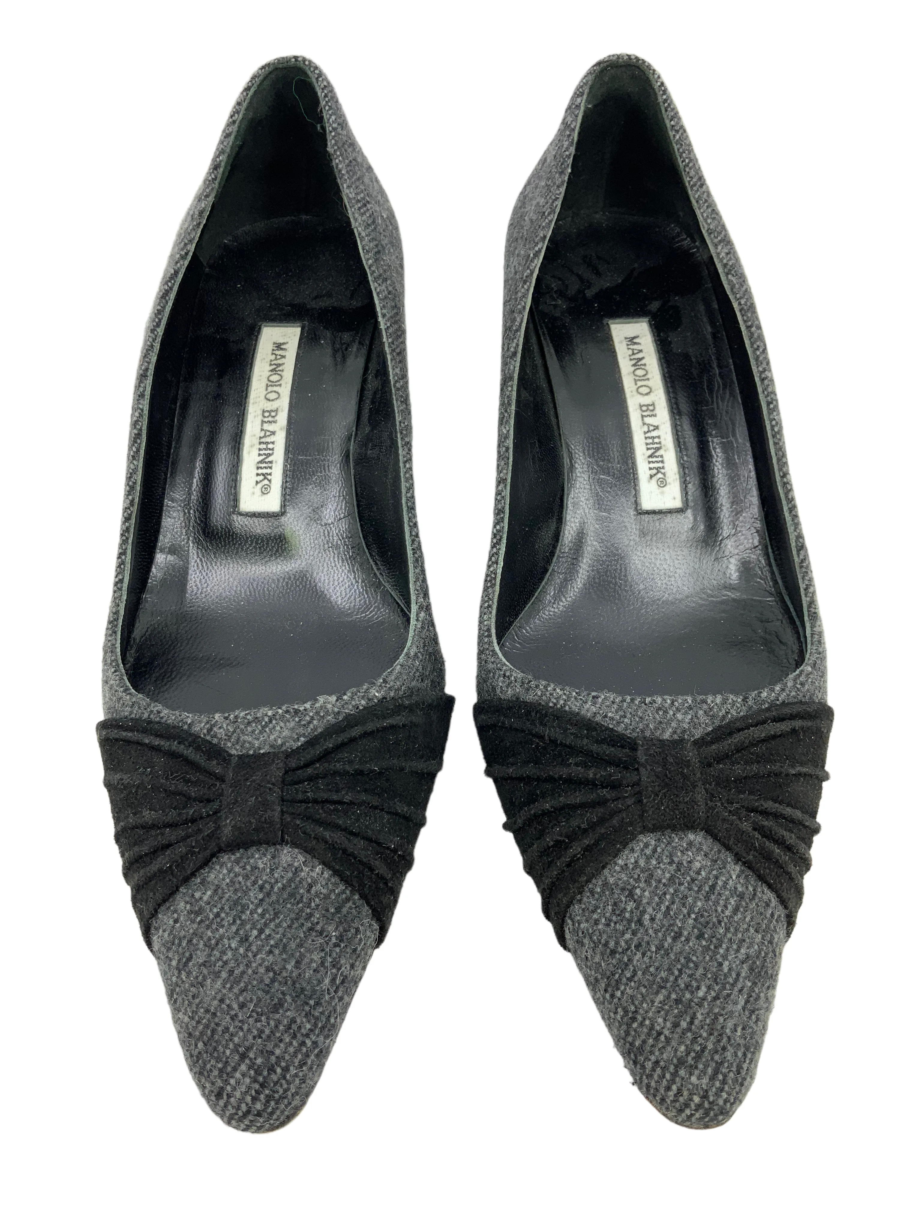 Manolo Blahnik Fabric Suede Vamp Pumps Size 7.5