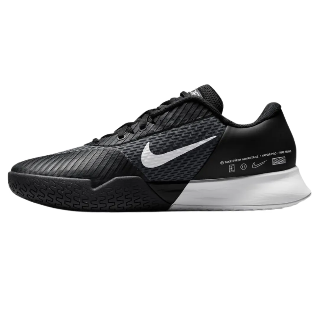 Nike Court Air Zoom Vapor Pro 2 Men's Hard Court Tennis Shoes - Black/White