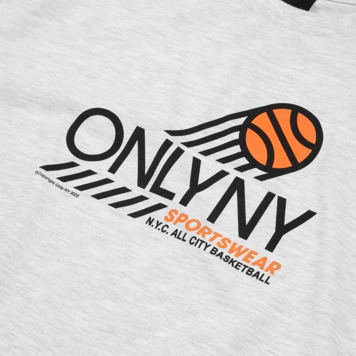 Only NY All City Basketball Tee Shirt Ash