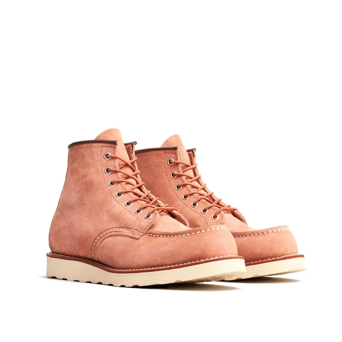 Red Wing Heritage 8208 Classic Moc 6-Inch Boots in Dusty Rose Abilene - Timeless Heritage Style and Comfort