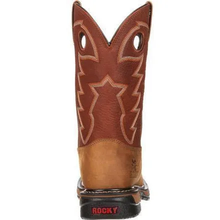 Rocky Men's Original Ride Waterproof Western Boot - Brown - RKYW039