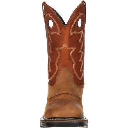 Rocky Men's Original Ride Waterproof Western Boot - Brown - RKYW039