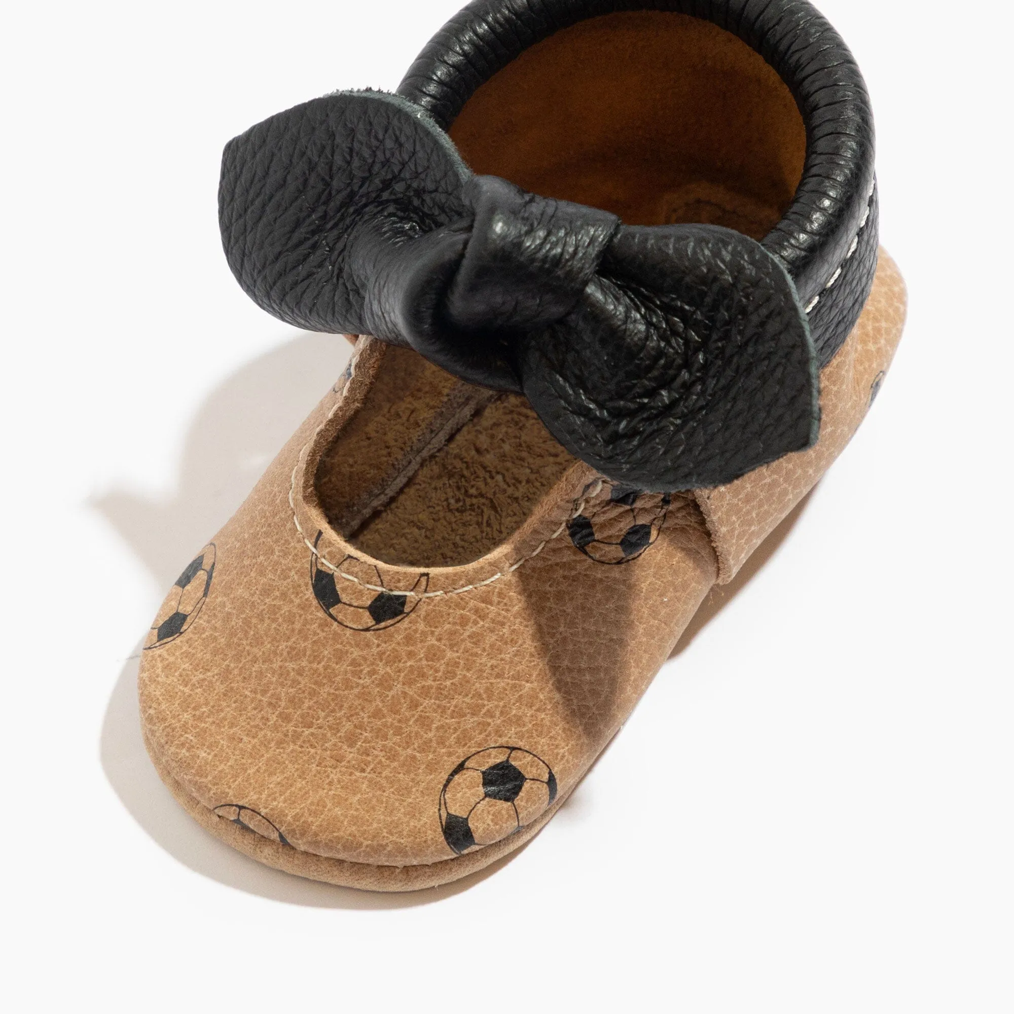 The Beautiful Game Knotted Bow Baby Shoe