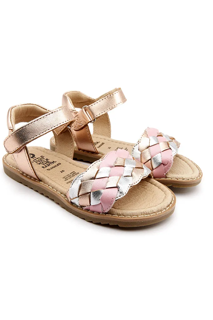 Tripelie Sandals - Copper / Silver / Pearlised Pink