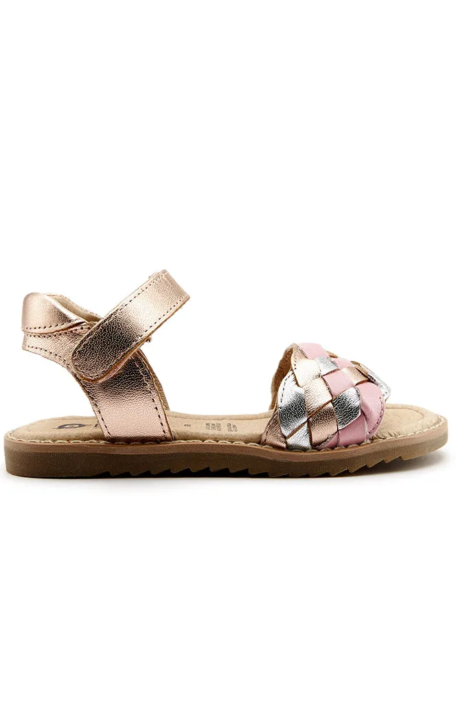 Tripelie Sandals - Copper / Silver / Pearlised Pink