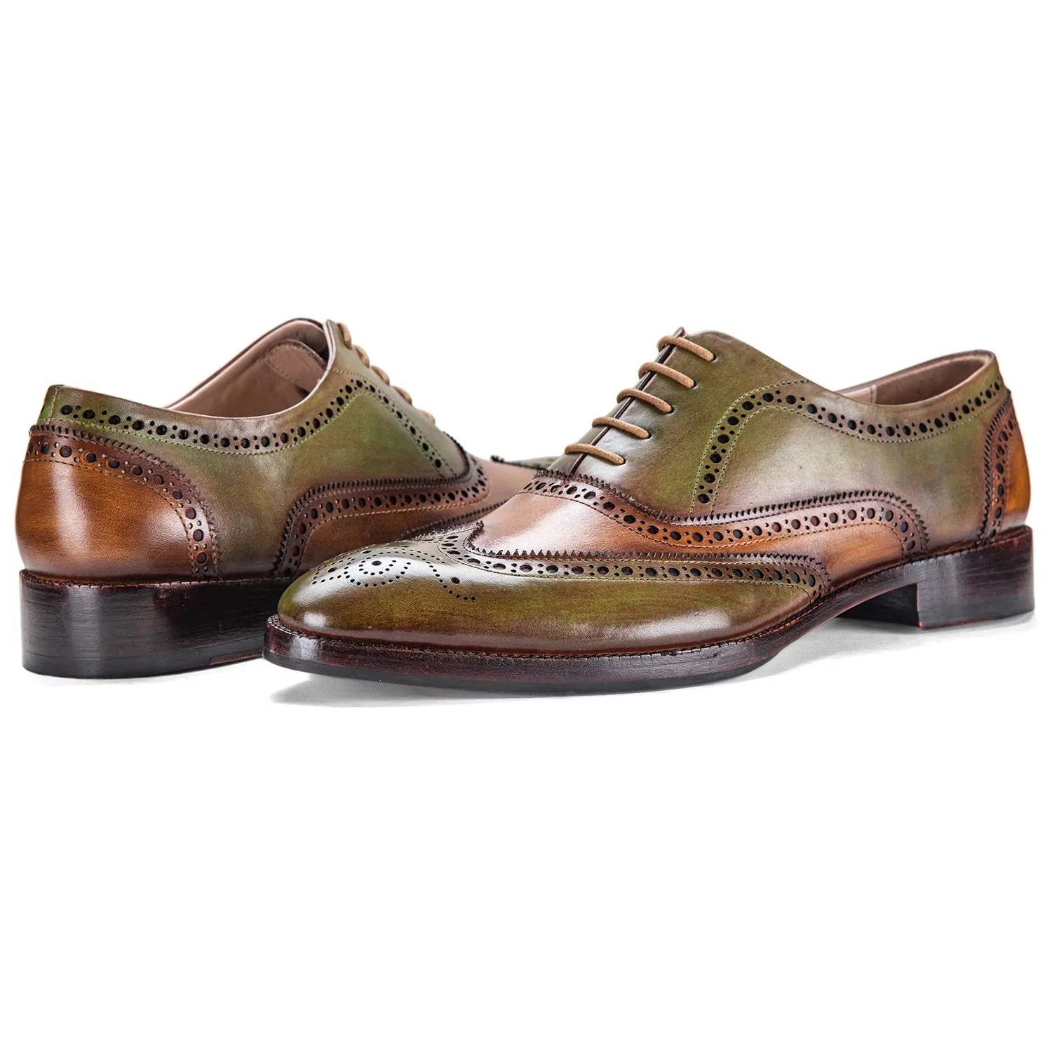 Wingtip Brogue Oxford- Green